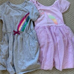 Cat & Jack Rainbow and Unicorn Dresses